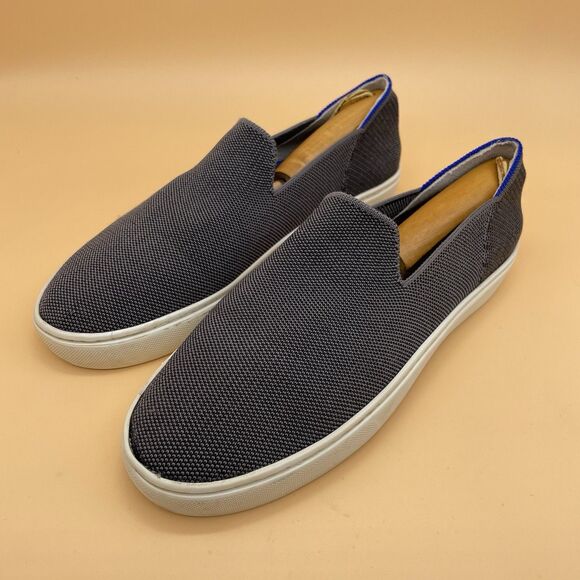 Rothy's The Original Slip On Sneaker Women’s 8.5 Athletic Boat Shoe Blue Stripe - Picture 16 of 16